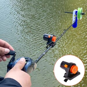 Fishing Line Counter, Fishing Line Depth Finder Line Counter Clip On Winder Spooler Portable Length Gauge Tackle Tool with Easy Read Display for Spooling Trolling Jigging Outdoor Enthusiasts 0 999M