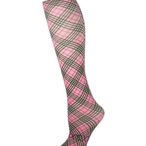 Hocsocx Pink Plaid Unisex Performance Liner Socks, Moisture Wicking, Rash & Blister Protection for Field & Ice Hockey, Soccer, Skiing, Hiking, Boot Sock, (Small) Youth