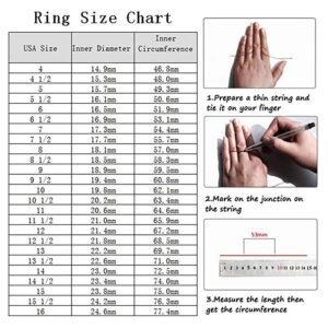 Emma Manor EM Titanium Steel Ring 6mm Width Tire Tread Grooved Wedding Ring for Men Women,Size 7-12 with Jewelry Box (Titanium Steel, 12)