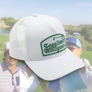 Funny Golf Legalize Mulligans Lucky Golfing Hat Embroidered Patch Mesh Back Trucker Snapback Hats Great Gifts for Golfer Cap (Patch Legalize Mulligans)