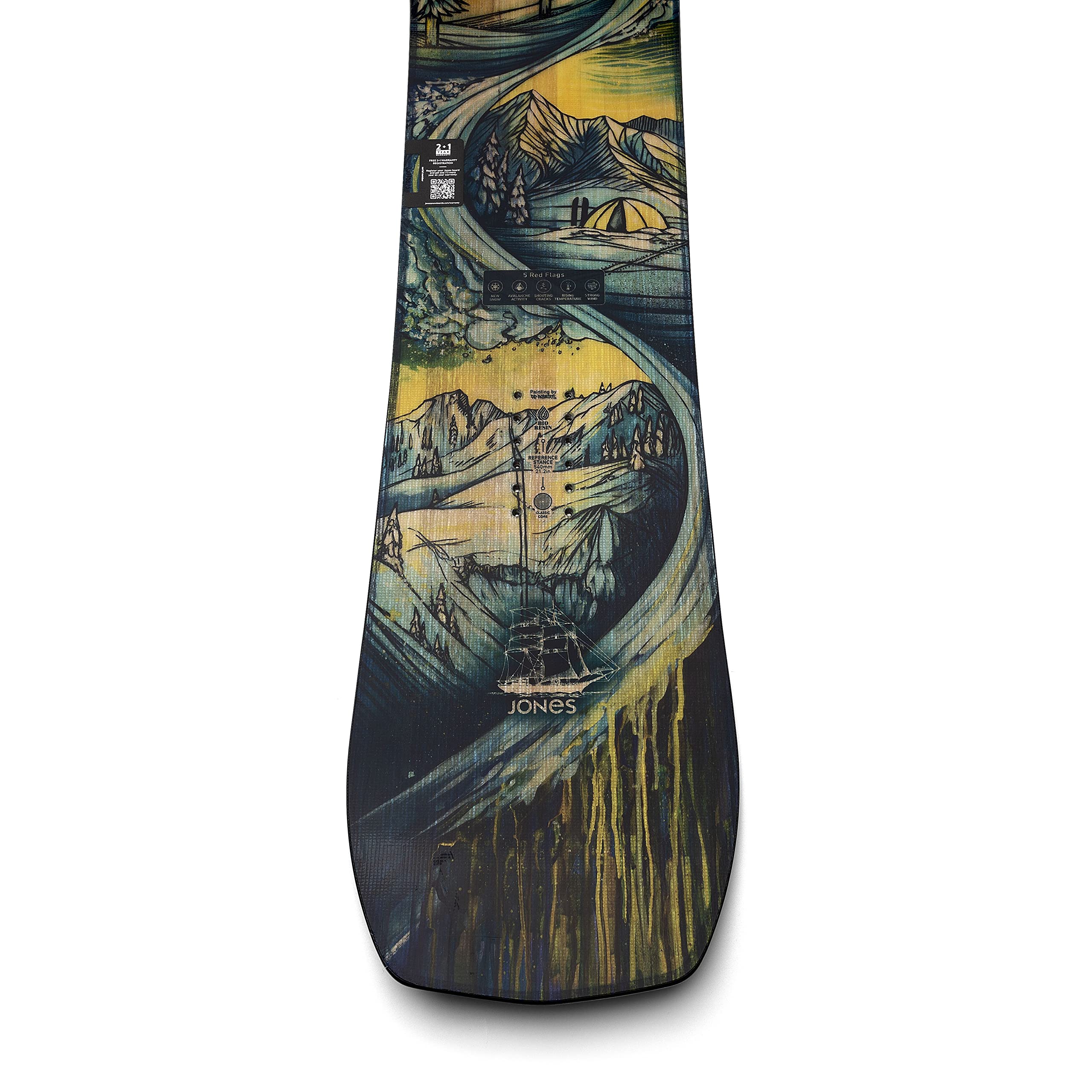 JONES Snowboards Youth Flagship Snowboard, Directional Freeride, 142cm