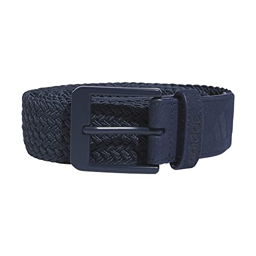 adidas unisex-adult Braided Stretch Belt, Collegiate Navy, Medium-Large