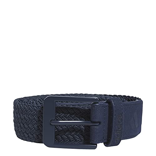 adidas unisex-adult Braided Stretch Belt, Collegiate Navy, Medium-Large