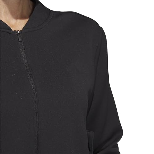 adidas Women's Standard Knit Bomber Jacket, Black, X-Large