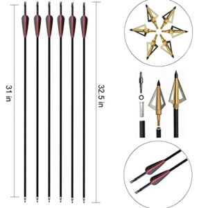 Monsour Archery 51" Takedown Recurve Bow and Arrows Set for Adults Right Hand Longbow Kit Metal Riser for Beginner Shooting Practice (Black 40lb)