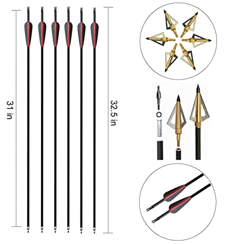 Monsour Archery 51" Takedown Recurve Bow and Arrows Set for Adults Right Hand Longbow Kit Metal Riser for Beginner Shooting Practice (Black 40lb)