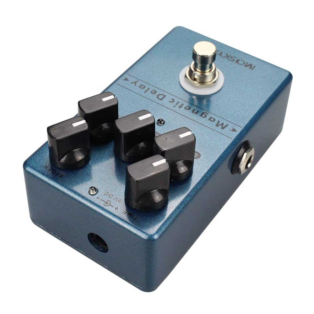 YMUZE Moskyaudio Delay Echo Guitar Effect Mini Guitar Parts Pedal Effector True bypass (Magnetic Delay)