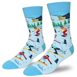 Funny Ski Socks for Women Men, Novelty Skiing Gifts Christmas Gifts Birthday Gifts for Skiers Medium