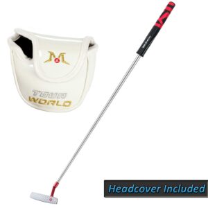 MAZEL Golf Putter with Red Grip & Golf Putting Ball,Bundle of 2