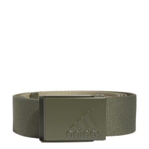 adidas reversible web belt, olive strata/hemp, osfm