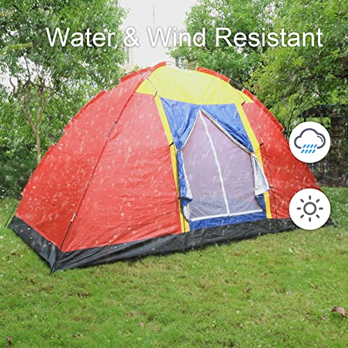 MKSY 8 Person Tent for Camping, Waterproof Windproof Cabin Tent Family Tent Easy Set Up Party Large Tent with Portable Carry Bag for Hiking Traveling