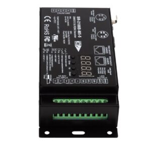 SIRS-E 5 Channel CV DMX RDM Digital PWM Decoder 8/16 bits for RGB & RGBW LED Lighting 12-24V DC UL Recognized Controller 5x8A Dimmer 5809 SR-2108B-M5-5