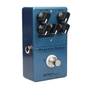 YMUZE Moskyaudio Delay Echo Guitar Effect Mini Guitar Parts Pedal Effector True bypass (Magnetic Delay)