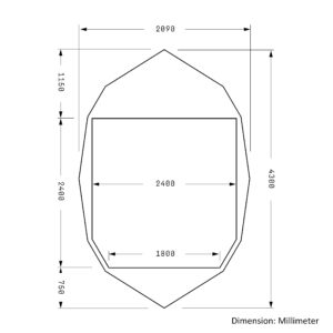 HEIMPLANET Backdoor V2, 4 Person Tent, Inflatable Camping Tent, Outer Tent and Tent Floor - 5000mm, No Tent Poles Required, Supports 1% for The Planet (4-Season)