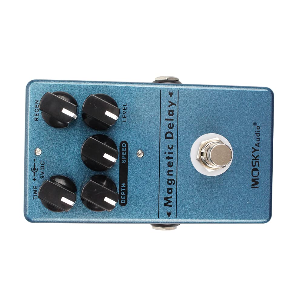 YMUZE Moskyaudio Delay Echo Guitar Effect Mini Guitar Parts Pedal Effector True bypass (Magnetic Delay)