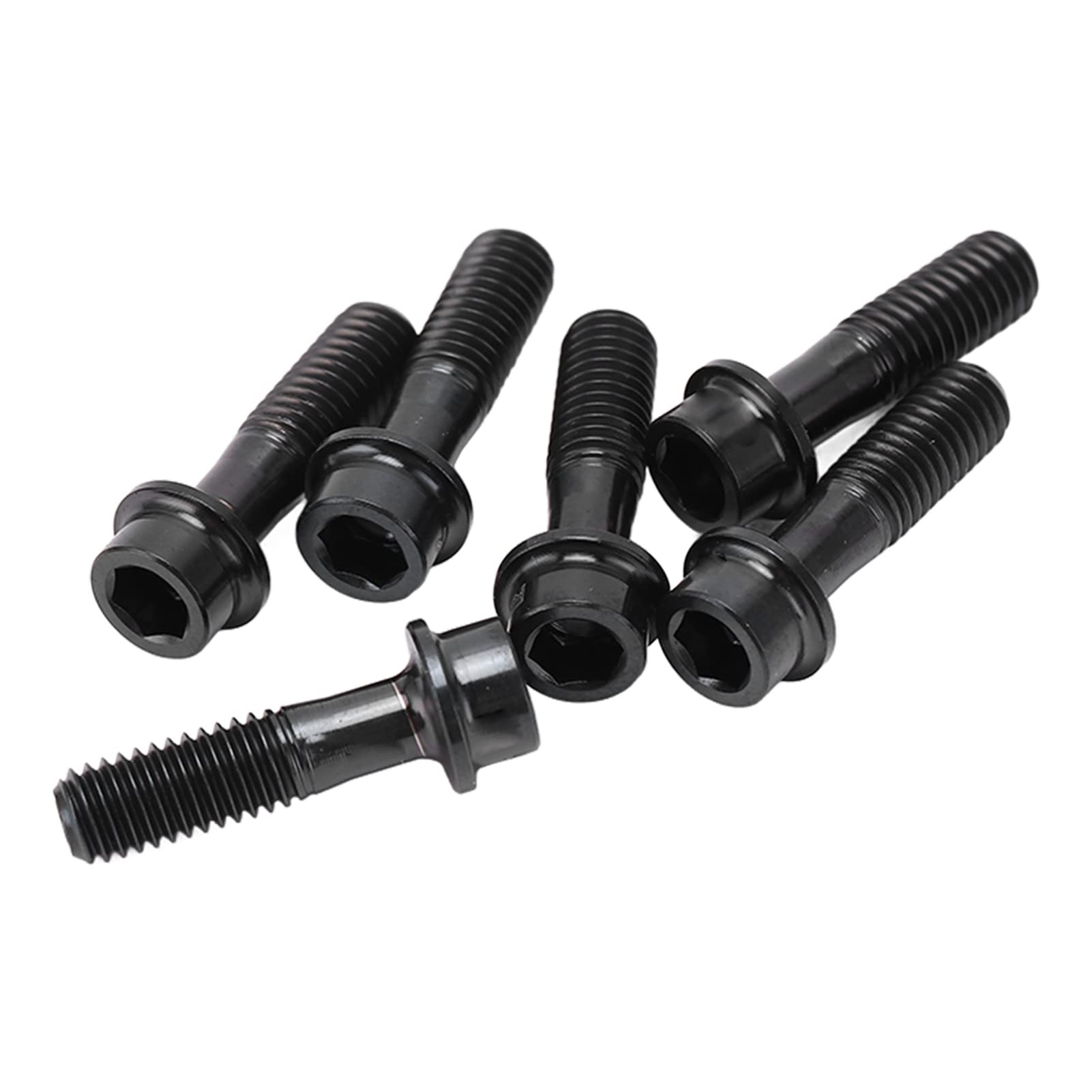 BuyWeek Bike Stem Bolts, 6Pcs M5x18mm Bicycle Stem Fixing Screws Bike Brake Lever Fixing Bolts Screw for Mountain Road Bike Black