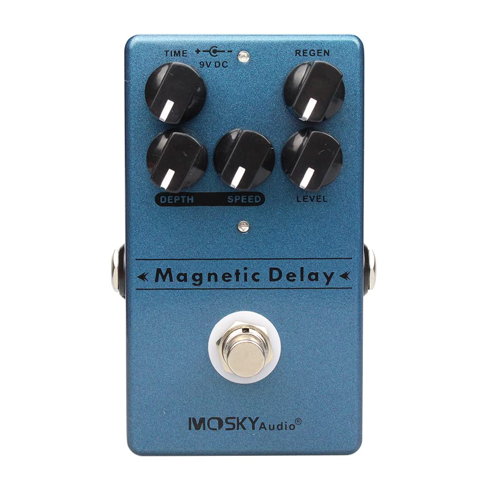 YMUZE Moskyaudio Delay Echo Guitar Effect Mini Guitar Parts Pedal Effector True bypass (Magnetic Delay)