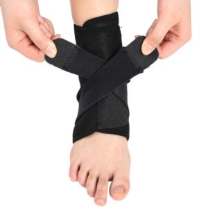 Ankle Brace, Adjustable Elastic Ankle Support, Breathable Neoprene Sleeve Wrap, Football Ankle Brace Guard Foot Protector for Sports, Injury Recovery, Joint Pain, Achilles Tendon