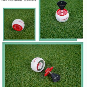 MAZEL Golf Putter with Red Grip & Golf Putting Ball,Bundle of 2