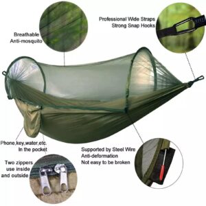 2 People Hammock， Swing for Adults，Hammock， Camping Swing， Camping， Camping Supplies， Hammock Swing， Portable Hammock， Pop Up Hammock， Pink Hammock， Outdoor Swing， Hammock Swing， (Green)