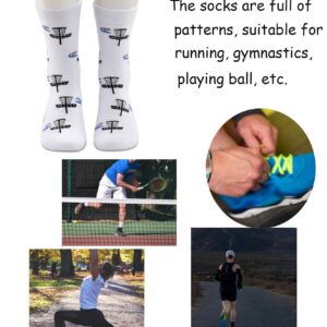 TSOTMO Disc Golf Socks Golfing Gift Disc Golf Sport Socks Gift For Disc Golf Lover Novelty Sport Socks For Men (BIG DISC)