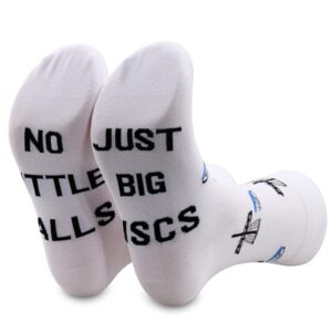 ZJXHPO Disc Golf Crew Sock No Little Balls Just Big DiscsFor Disc Golf Lover Player Team Sock Gift For Dad Papa (Big Discs sock)