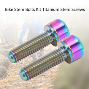 BuyWeek Bike Stem Bolts, 6pcs M5x18mm Bicycle Handlebar Stem Fixing Screws with Gaskets for Mountain Bike Road Bike