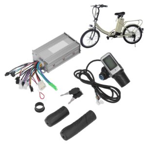 VBESTLIFE 36/48V 500W Electric Brushless Motor Controller Kit,Electric Bike Brushless Controller with LCD Display Throttle Grip Kit