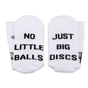 ZJXHPO Disc Golf Crew Sock No Little Balls Just Big DiscsFor Disc Golf Lover Player Team Sock Gift For Dad Papa (Big Discs sock)