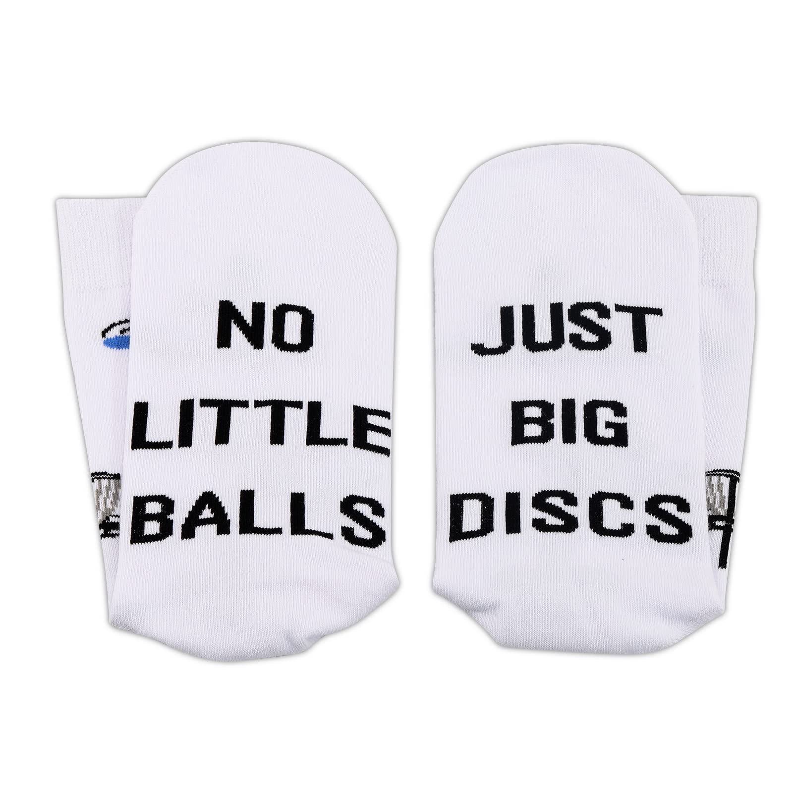 ZJXHPO Disc Golf Crew Sock No Little Balls Just Big DiscsFor Disc Golf Lover Player Team Sock Gift For Dad Papa (Big Discs sock)