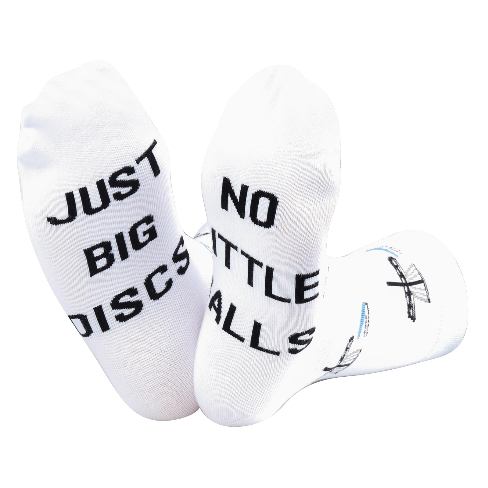 ZJXHPO Disc Golf Crew Sock No Little Balls Just Big DiscsFor Disc Golf Lover Player Team Sock Gift For Dad Papa (Big Discs sock)