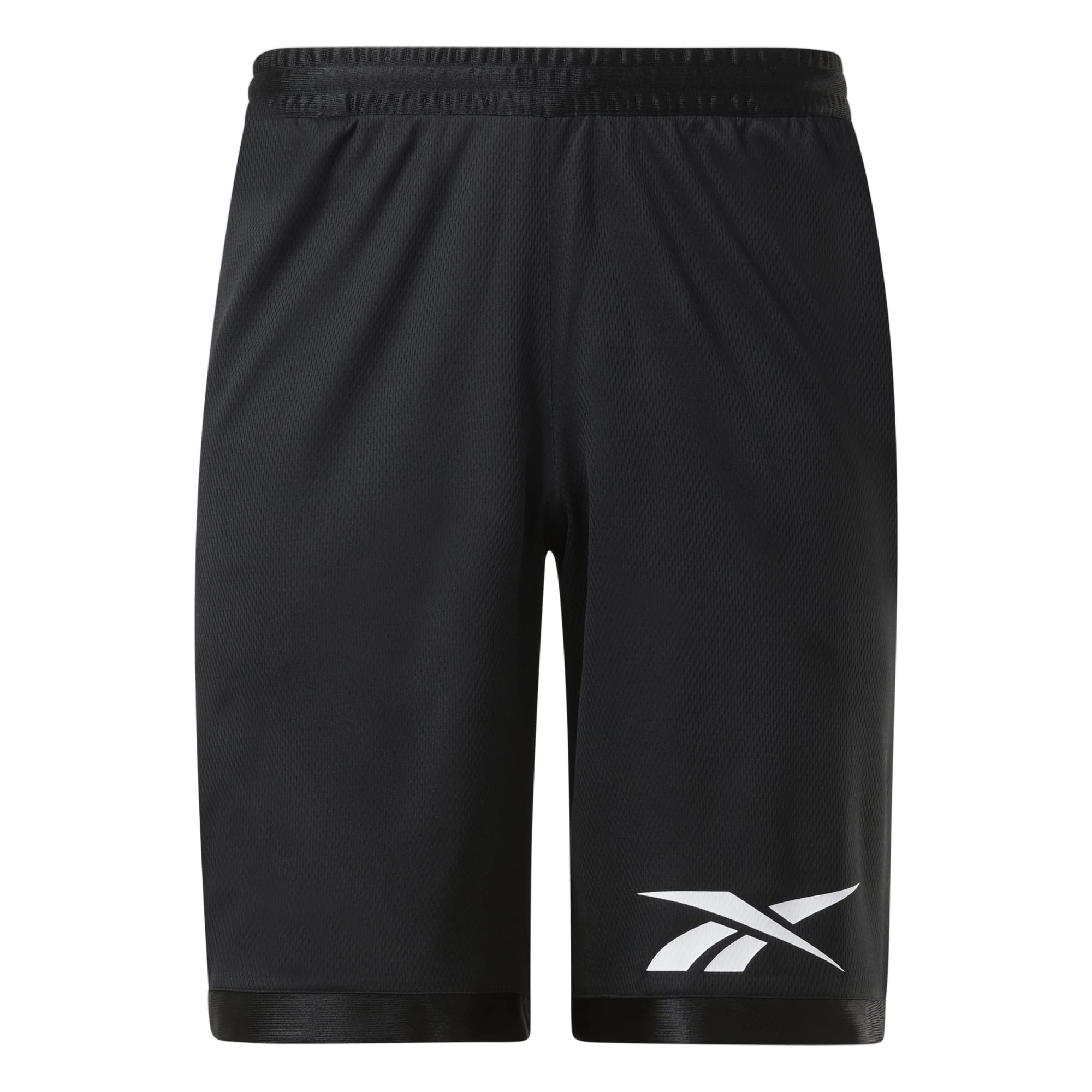 Reebok Men's Standard Basketball Mesh Shorts, Black, XL