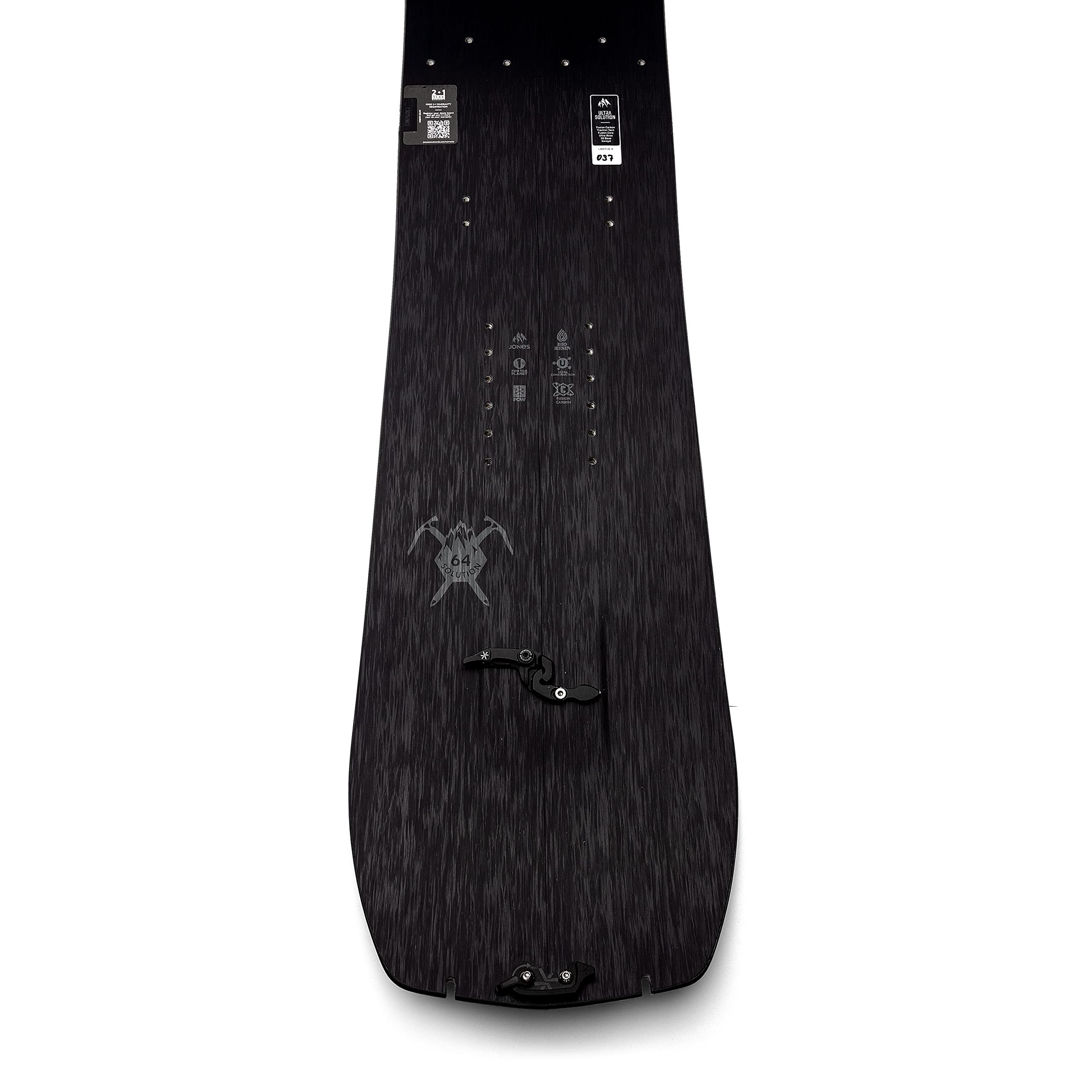 JONES Snowboards Ultra Solution Splitboard, Directional Freeride, Directional Freeride, Karakoram Ultra Clips 3C with Tip Lock, 161cm