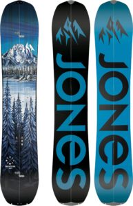 jones snowboards frontier splitboard, directional freeride, directional freeride, karakoram ultra clips, 164cm, wide, big horn series