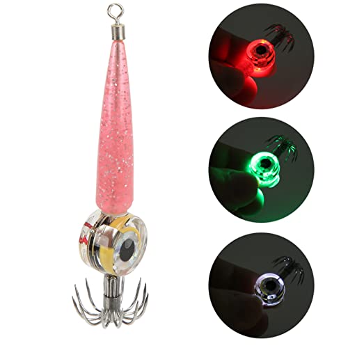 Qinlorgo Fishing Lure Light Hook, Integrated Injection molding Eye Shape Design, Outdoor lamp Tackle Tools for