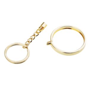 Generic Coin Holder Keychains Key Chains Women Men Fans Souvenir Gift Keyring 40mm, Gold, as described