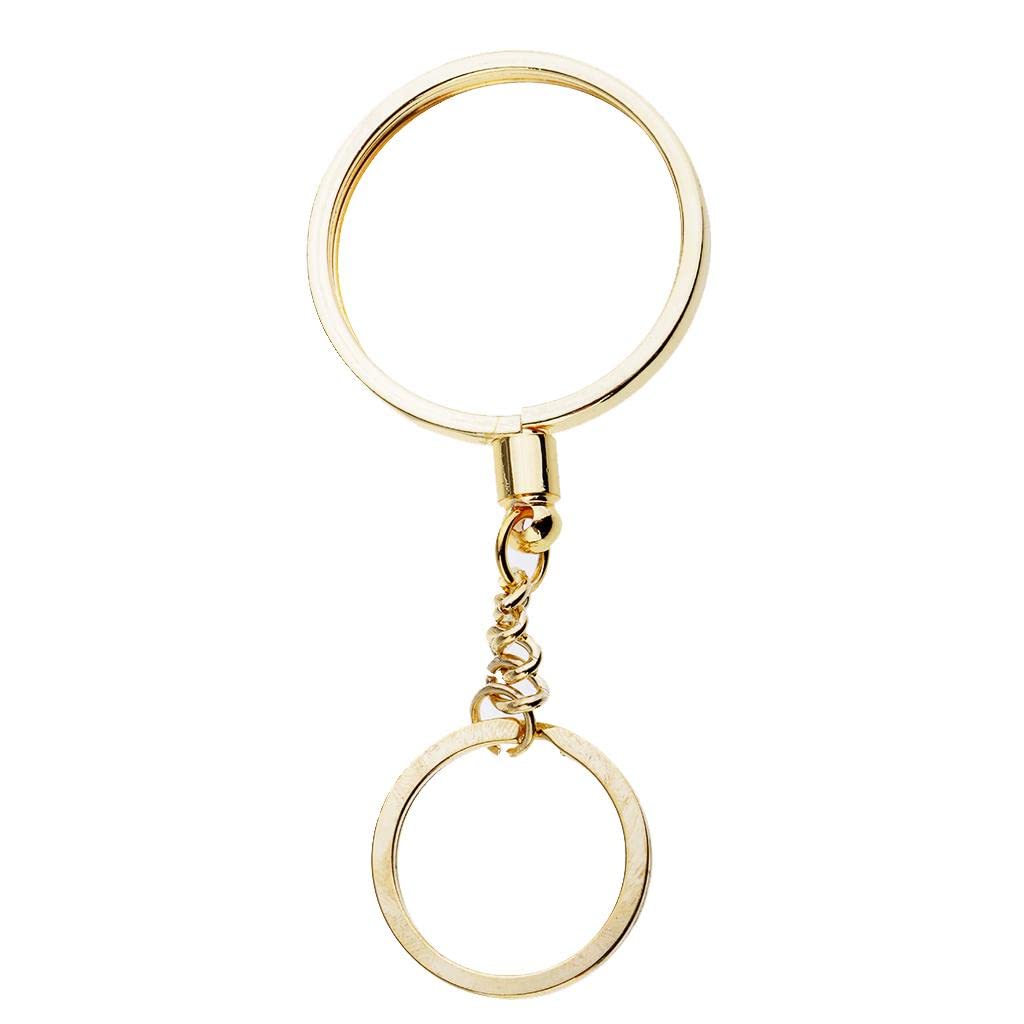 Generic Coin Holder Keychains Key Chains Women Men Fans Souvenir Gift Keyring 40mm, Gold, as described