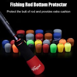 JZTang 4 Pcs Fishing Rod Butt Cushion Fishing Rod Protector Silicone Butt Cap for Fishing Rod Seat O Hole Dia: 24.5 mm/ 1 inch