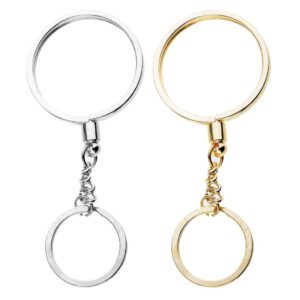 Generic Coin Holder Keychains Key Chains Women Men Fans Souvenir Gift Keyring 40mm, Gold, as described