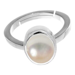 LMDPRAJAPATIS 5.56 Carat Natural Pearl Moti 925 Sterling Silver Fine Jewelry Ring with Stemp For Women Gifts For Her