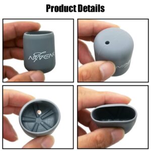 JZTang 4 Pcs Fishing Rod Butt Cushion Fishing Rod Protector Silicone Butt Cap for Fishing Rod Seat O Hole Dia: 24.5 mm/ 1 inch