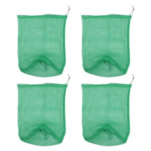 besportble 4pcs portable nylon fishing net diving fish net bag drawstring fish catching net