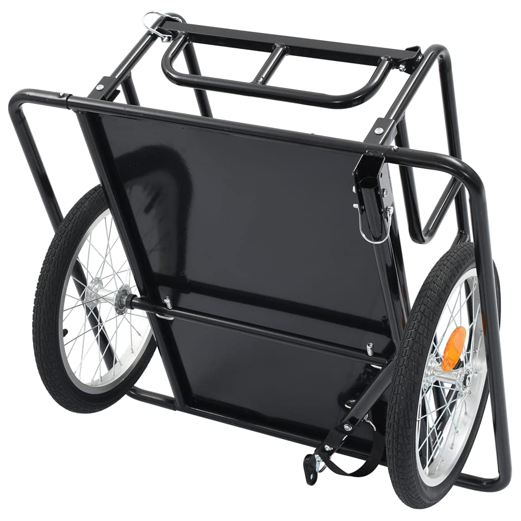 YEZIYIYFOB Bike Cargo Trailer with Universal Bike Hitch Bicycle Wagon Trailer Large Loading Bike Trailer Storage Cart with 15.4" Wheels & Reflectors