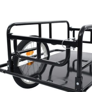 YEZIYIYFOB Bike Cargo Trailer with Universal Bike Hitch Bicycle Wagon Trailer Large Loading Bike Trailer Storage Cart with 15.4" Wheels & Reflectors