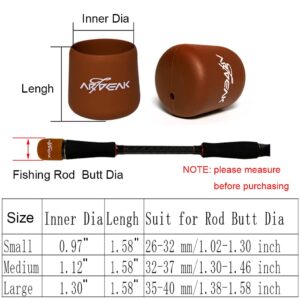 JZTang 4 Pcs Fishing Rod Butt Cushion Fishing Rod Protector Silicone Butt Cap for Fishing Rod Seat O Hole Dia: 24.5 mm/ 1 inch