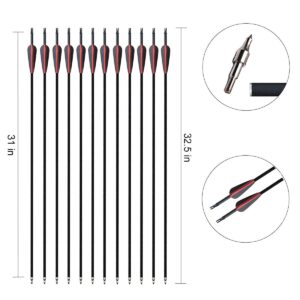 Monsour Archery 53" Takedown Recurve Bow and Arrows Set for Adults Metal Riser Longbow Kit Right Hand Straight Bow for Beginner Hunting Shooting Practice 30 40lb （30lb）