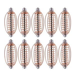 N.1 10pcs Spring Fishing Feeder Carp Сrucian Fishing Bait Cage Steel Spring Fishing Feeder (25)