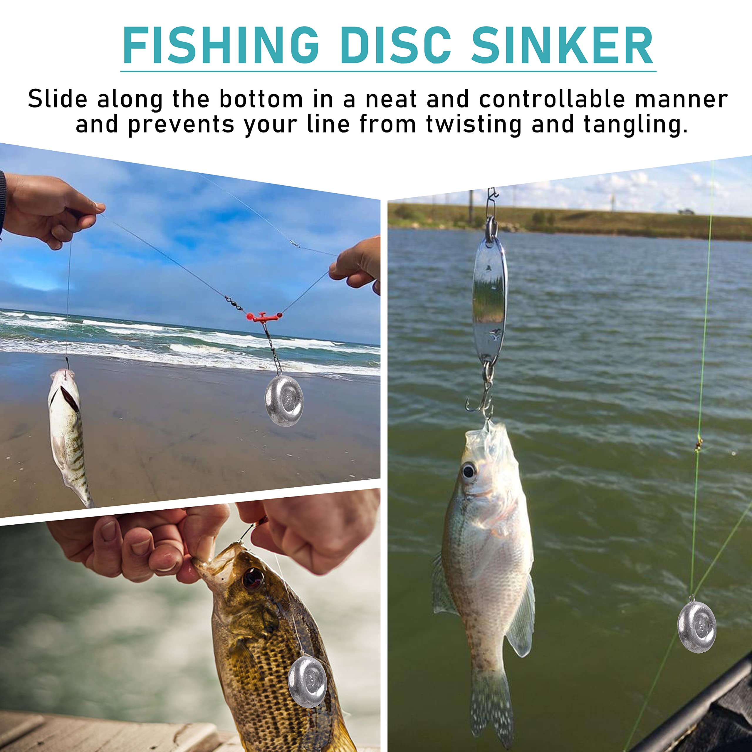 Disc Sinkers Fishing Weights Coin Sinkers Saltwater Surf Fishing Weights Flat Sinkers Bottom Drifting Trolling Catfishing Fishing Sinkers Weights Saltwater Tackle 1oz 2oz 3oz 4oz 5oz 6oz 8oz