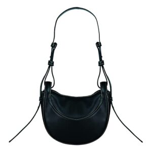 carrotez Hobo Bag Crossbody Bags for Women Purse Handbags Fashion Shoulder Bag Adjustable Strap Pouch Leather Black