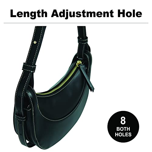 carrotez Hobo Bag Crossbody Bags for Women Purse Handbags Fashion Shoulder Bag Adjustable Strap Pouch Leather Black